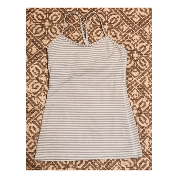 Lululemon Power-Y Tank Classic Stripe Sea Mist 6 - Picture 5 of 8